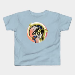 Kawaii Butterfly Dragon - With Background Kids T-Shirt